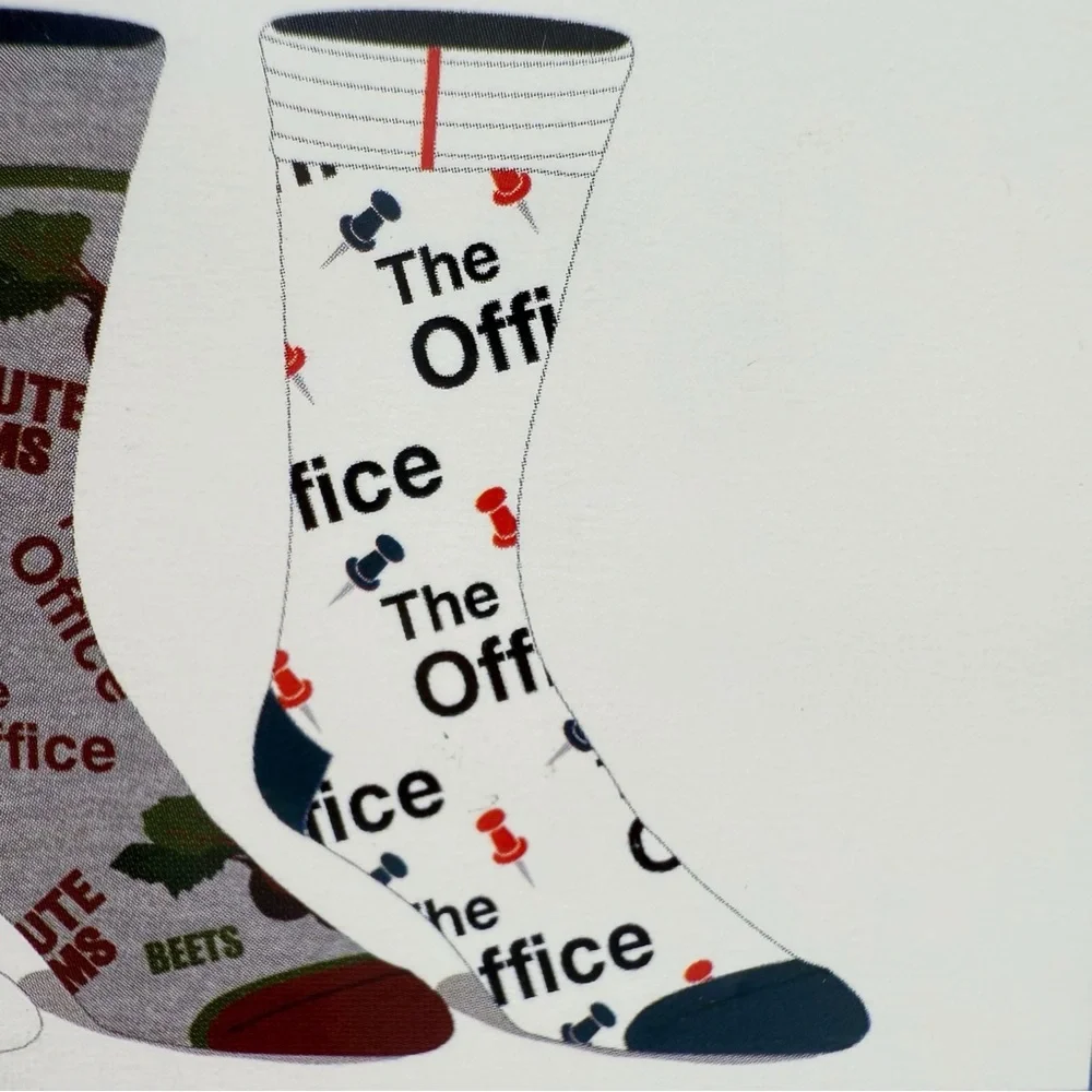 The Office Crew Socks Gift Set Schrute Farms Dunder Mifflin Gift Set 2000s Y2K